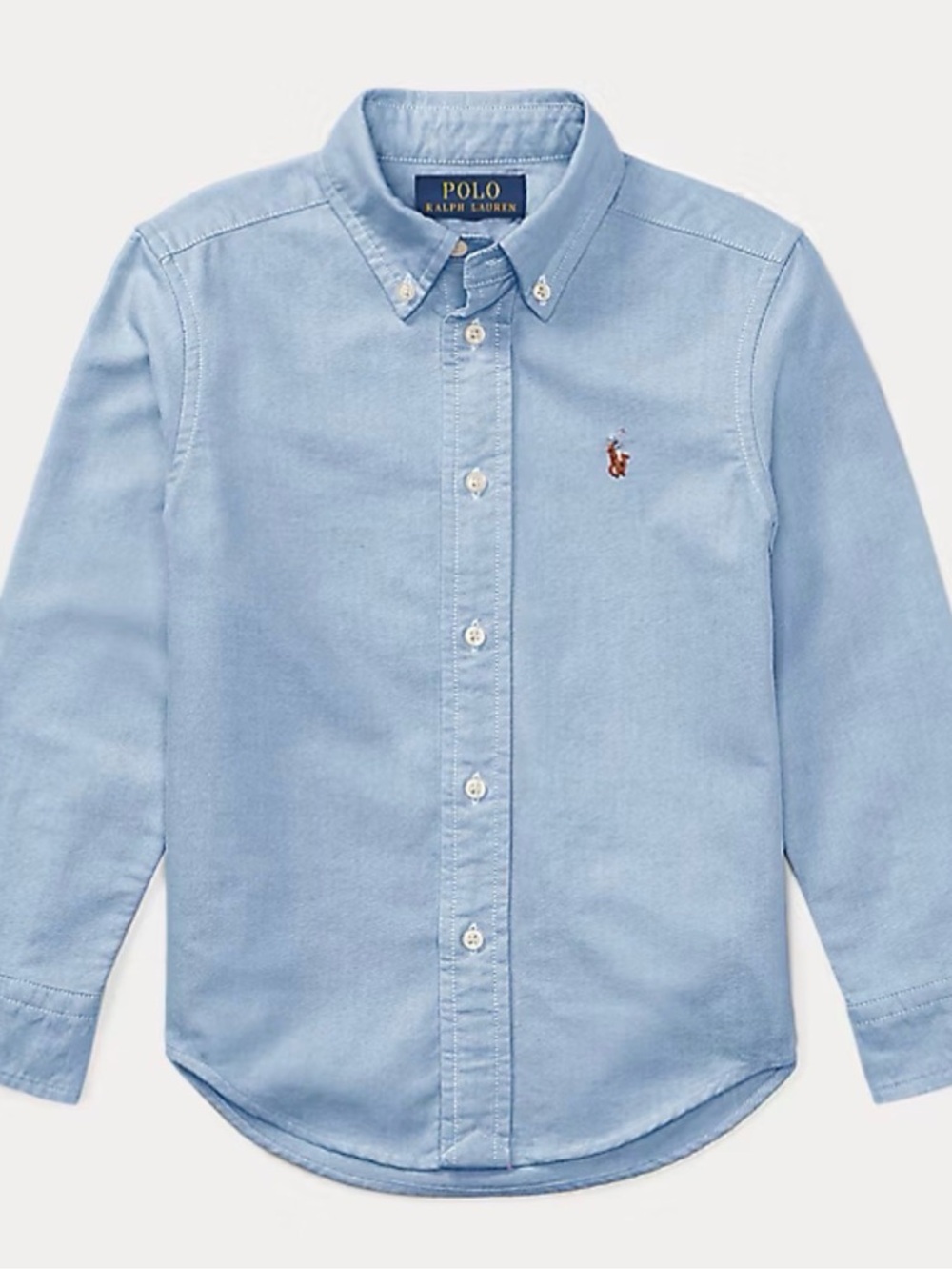 Polo by Ralph Lauren Boys' Light Blue Classic Oxford Button-Down Shirt S 10